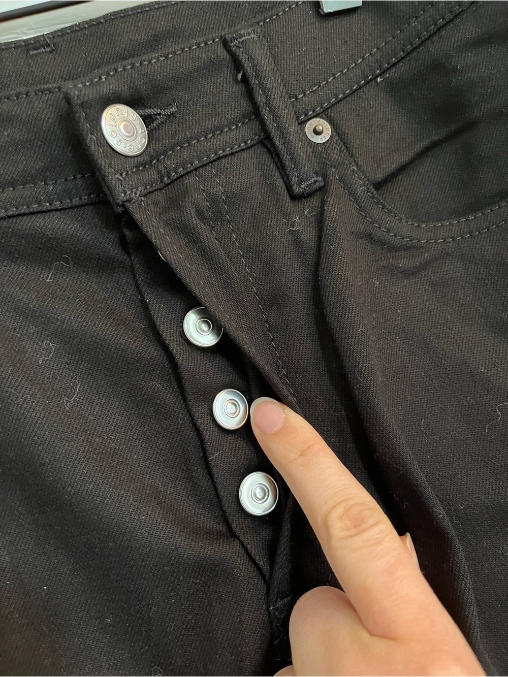 Acne Studios Skinny Jeans Black button fly - Picture 2 of 5
